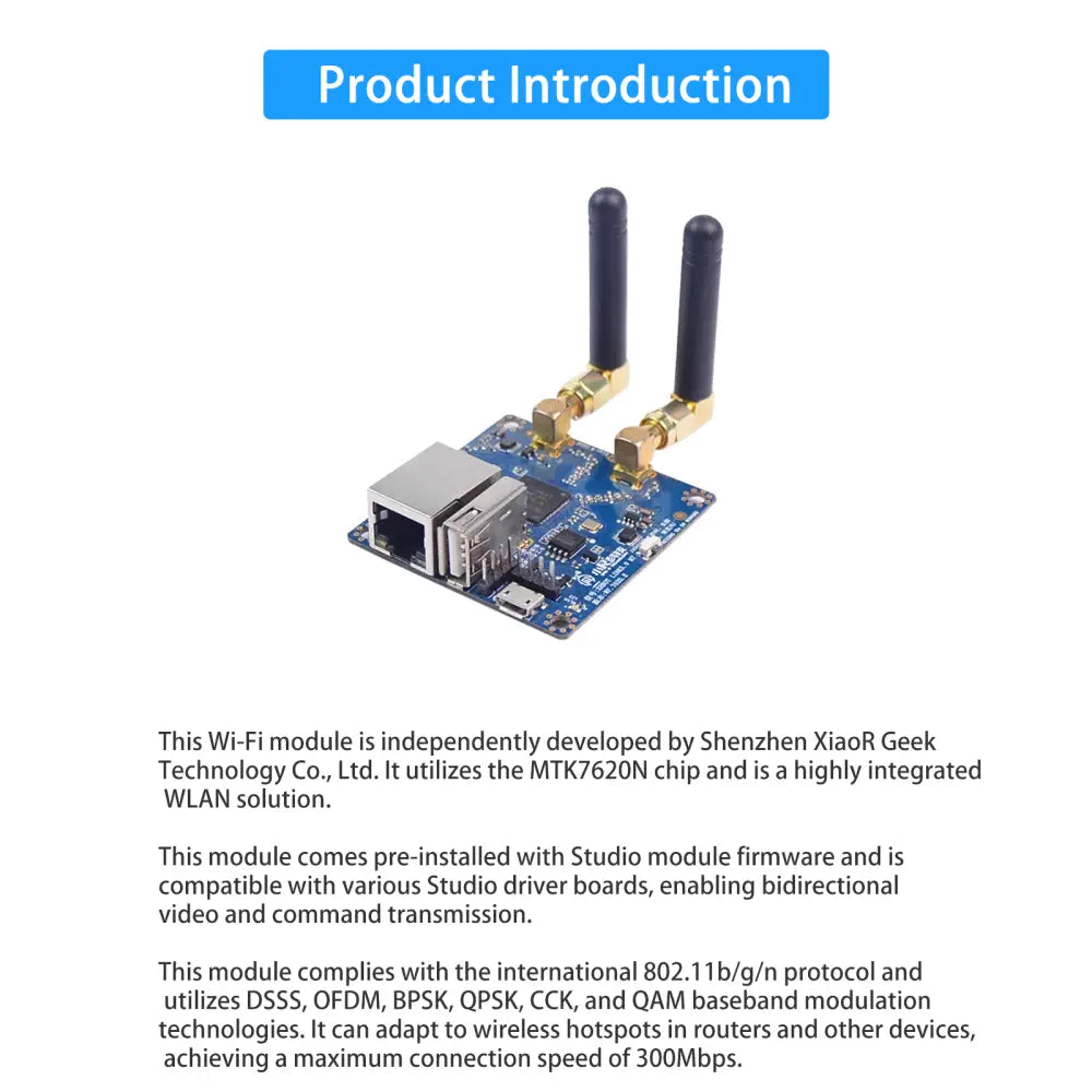 XiaoR WiFi image transmission module video transmission Openwrt7620 routing XRbot-Link5.0
