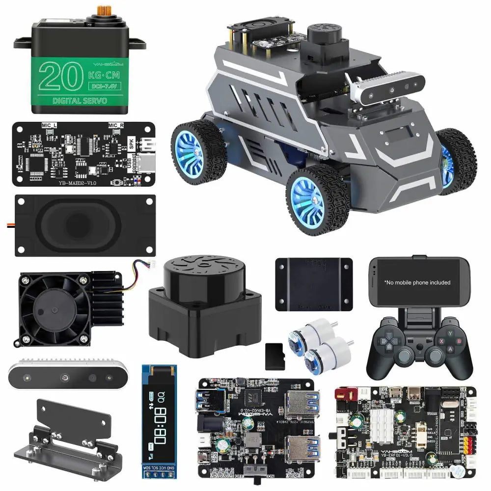 ROSMASTER A1 AI Large Model ROS2 Robot with Ackerman steering chassis-Superior without RPi 5 8G
