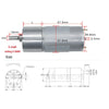 37D 24V 45RPM Electronic Brushed Gear Motor
