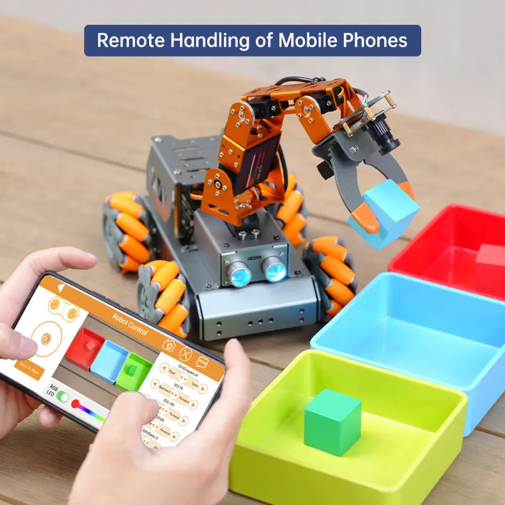 Hiwonder MasterPi AI Vision Robot Arm with Mecanum Wheels Car