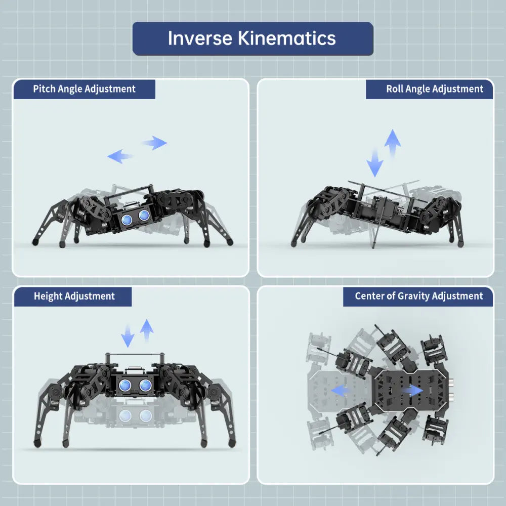 Hiwonder miniHexa AI Hexapod Robot with AI Vision &amp; Voice Interaction, Support Arduino Programming &amp; Sensor Expansion - Standard Kit