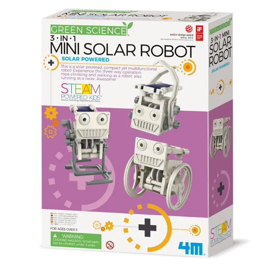 4M Green Science 3-in-1 Mini Solar Robot Kit RobotShop