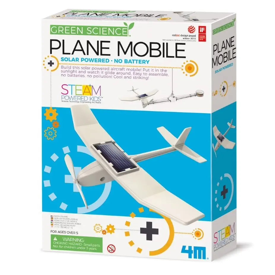 4M Green Science Solar Plane Mobile Kit