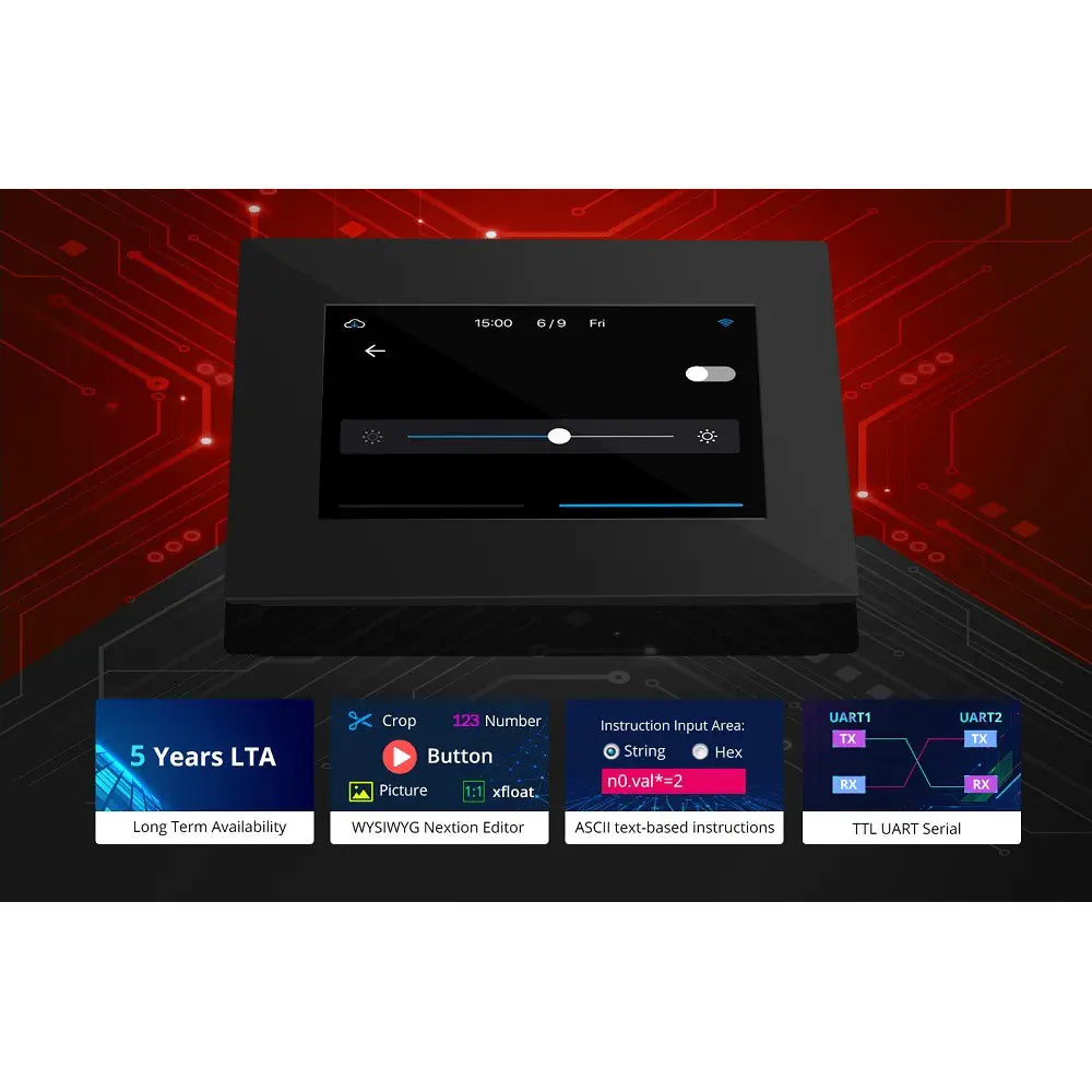 Nextion NX8048T050 HMI Display 5 Inch 800x480 with Touchscreen Nextion NX8048T050 HMI Display 5 Inch 800x480 with Touchscreen