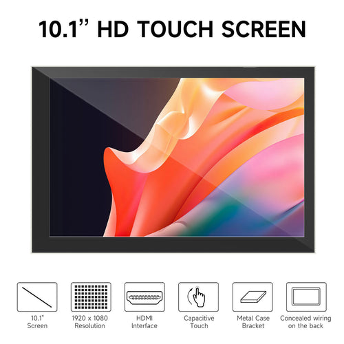 Yahboom 10.1-inch capacitive touch screen with metal case bracket