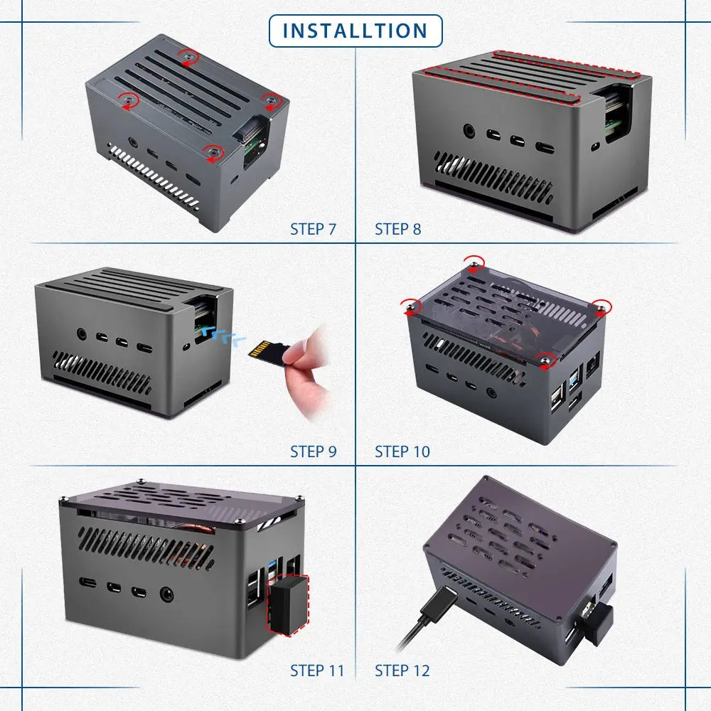 新HANABI・ファミスタ実機　コパンダ.kp 52Pi NAS Case w/ Cooling Fan & M.2 SATA SSD for Raspberry Pi 4B