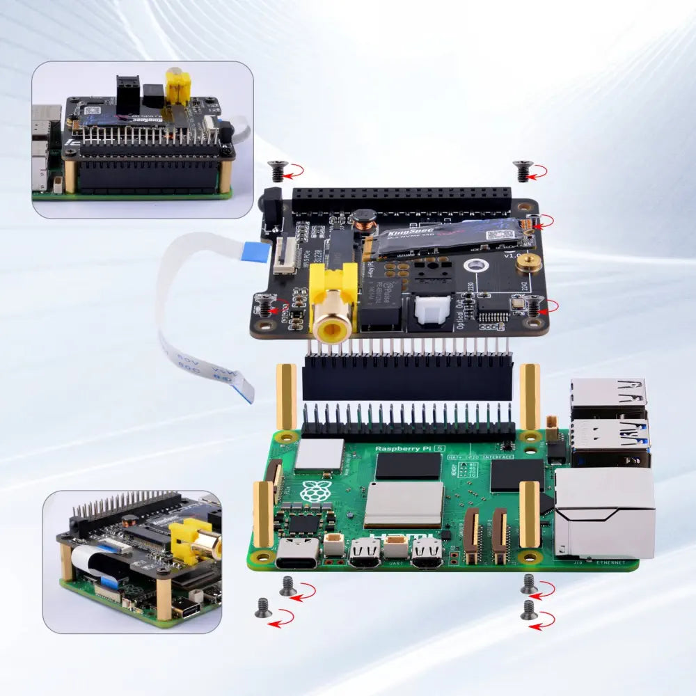 52Pi NVdigi Expansion Adapter Board w/ HiFiBerry Digi+ for