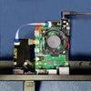 52Pi 1U Rack Bracket for Raspberry Pi 4B ,19-inch 4-Slot w/ Heatsinks (Black)