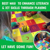 TTS Bee-Bot &amp; Blue-Bot Alphabet Mat - Interactive STEM Coding &amp; Literacy Learning Play mat, Early Computing &amp; Letter Recognition for Kids - Durable Classroom Mat | 75×90 cm