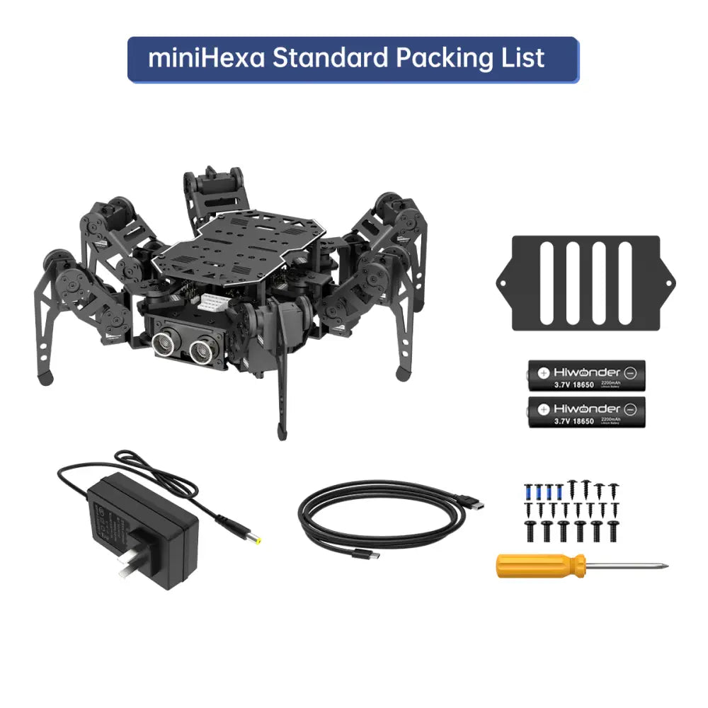 Hiwonder miniHexa AI Hexapod Robot with AI Vision &amp; Voice Interaction, Support Arduino Programming &amp; Sensor Expansion - Standard Kit