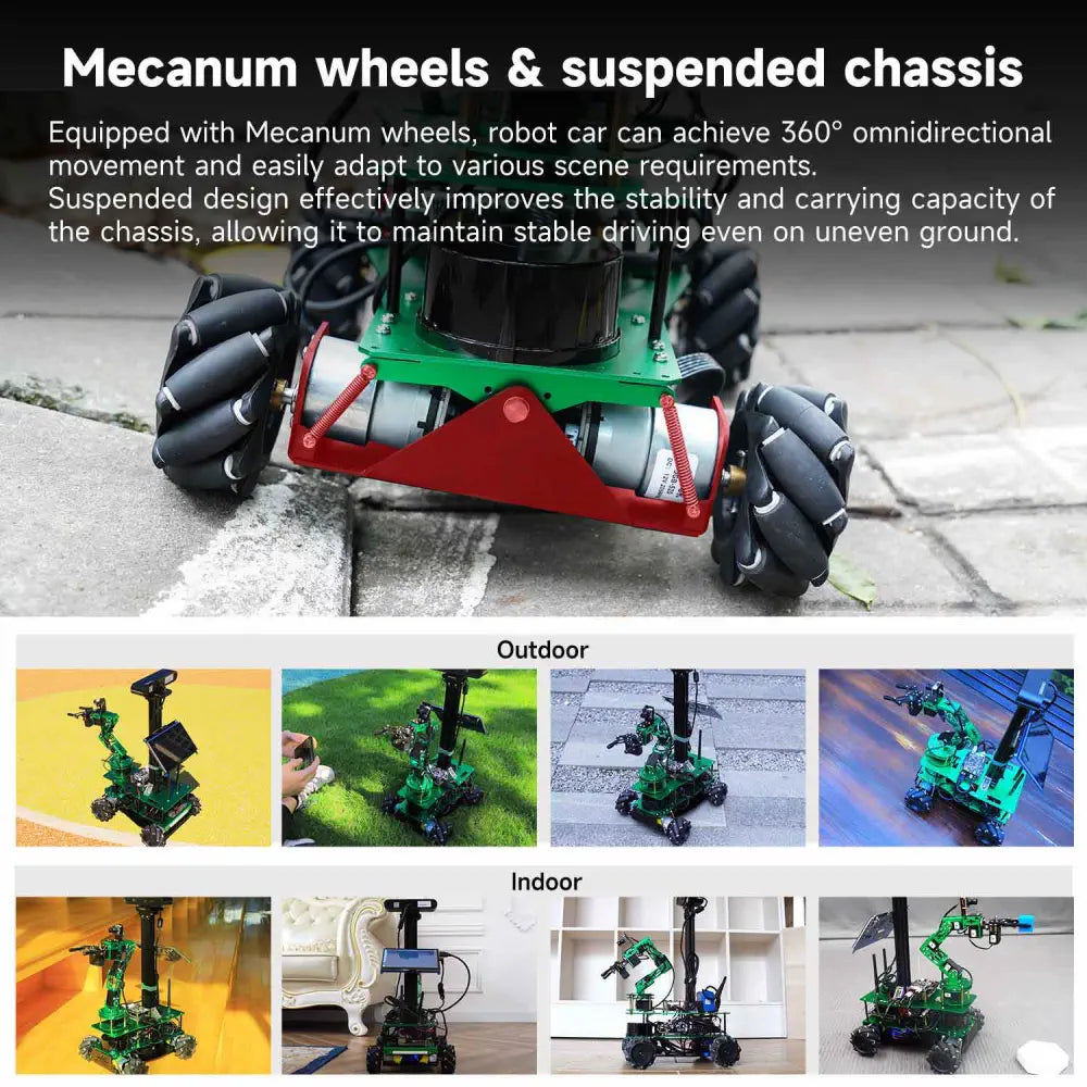 Yahboom Rosmaster X3 Plus 6-DOF Robotic Arm with AI Vision and Voice Control include Jetson Orin NX SUPER 8GB Board