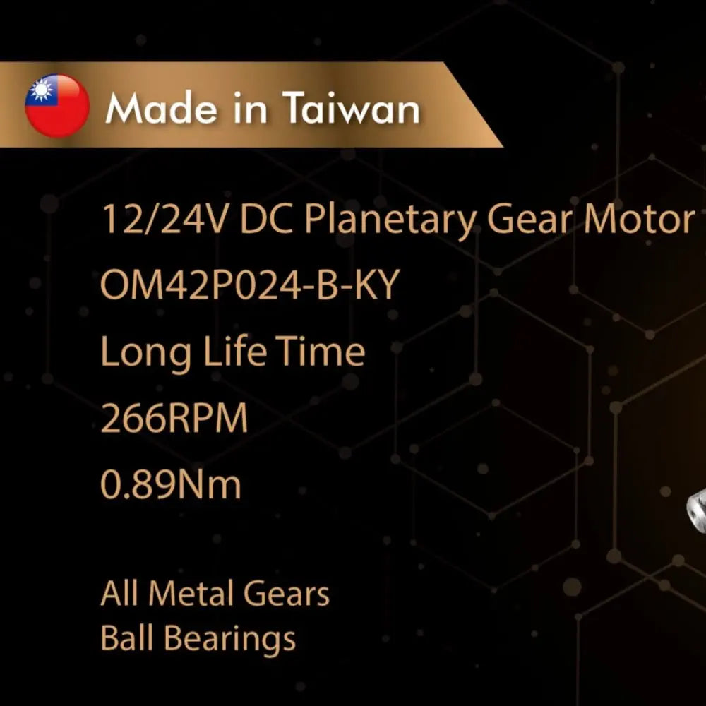 258 RPM Planetary Gear Motor