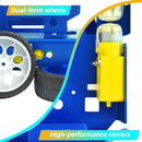 Smart Robot Car Chassis, DIY Car Chassis Kit with 4WD and 4 TT Motor, DIY Toy for STEM Education (Blue), Gifts for Boys, Education Project