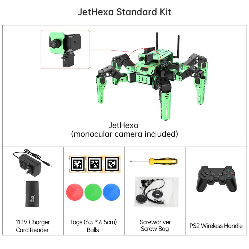 Hiwonder Jethexa ROS Hexapod Robot Kit w/ Jetson Nano & Monocular