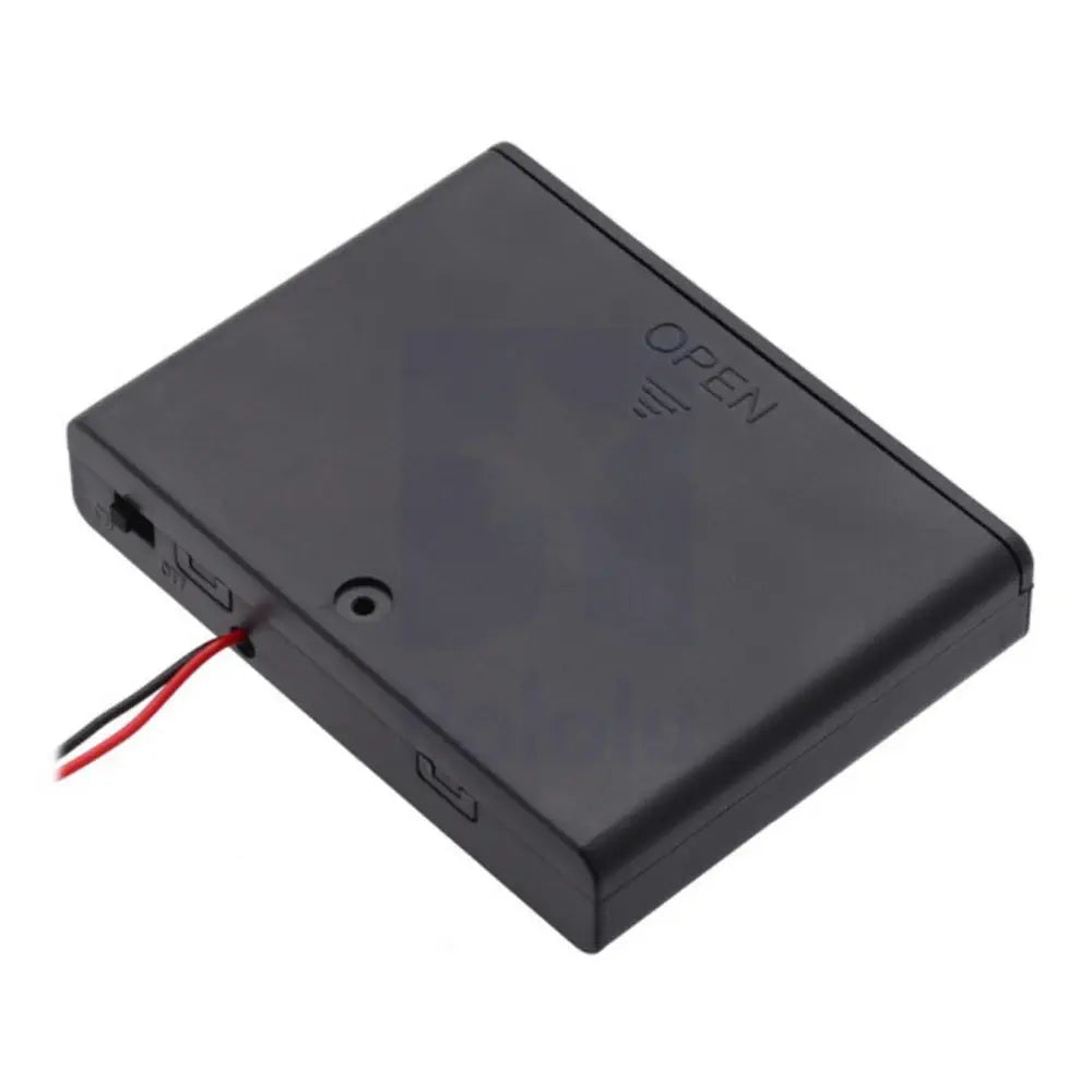 6-AA Battery Holder, Enclosed with Switch RobotShop