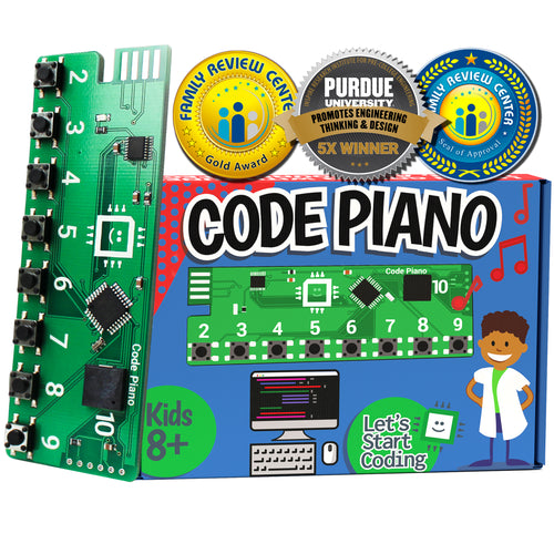 Code Piano S.T.E.M. Coding Toy for Kids 8-12 | Learn Real Coding and TechSkills | Includes Access to 20+ Online Projects | Block and Typed Programming