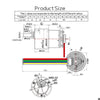 12V 107RPM Brushed DC Gear Motor 37D W/ Encoder