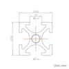 Aluminum Profiles, 10x10mm, 1000mm, 4 Pieces, Silver