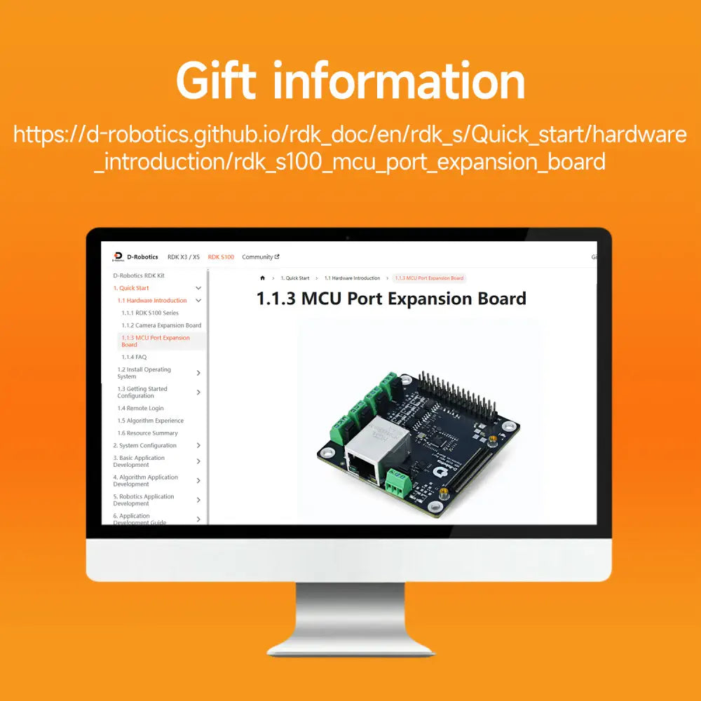 D-Robotics RDK S100 MCU Port Expansion Board Designed For RDK S100 Development Kit Easy Access To Various Peripherals
