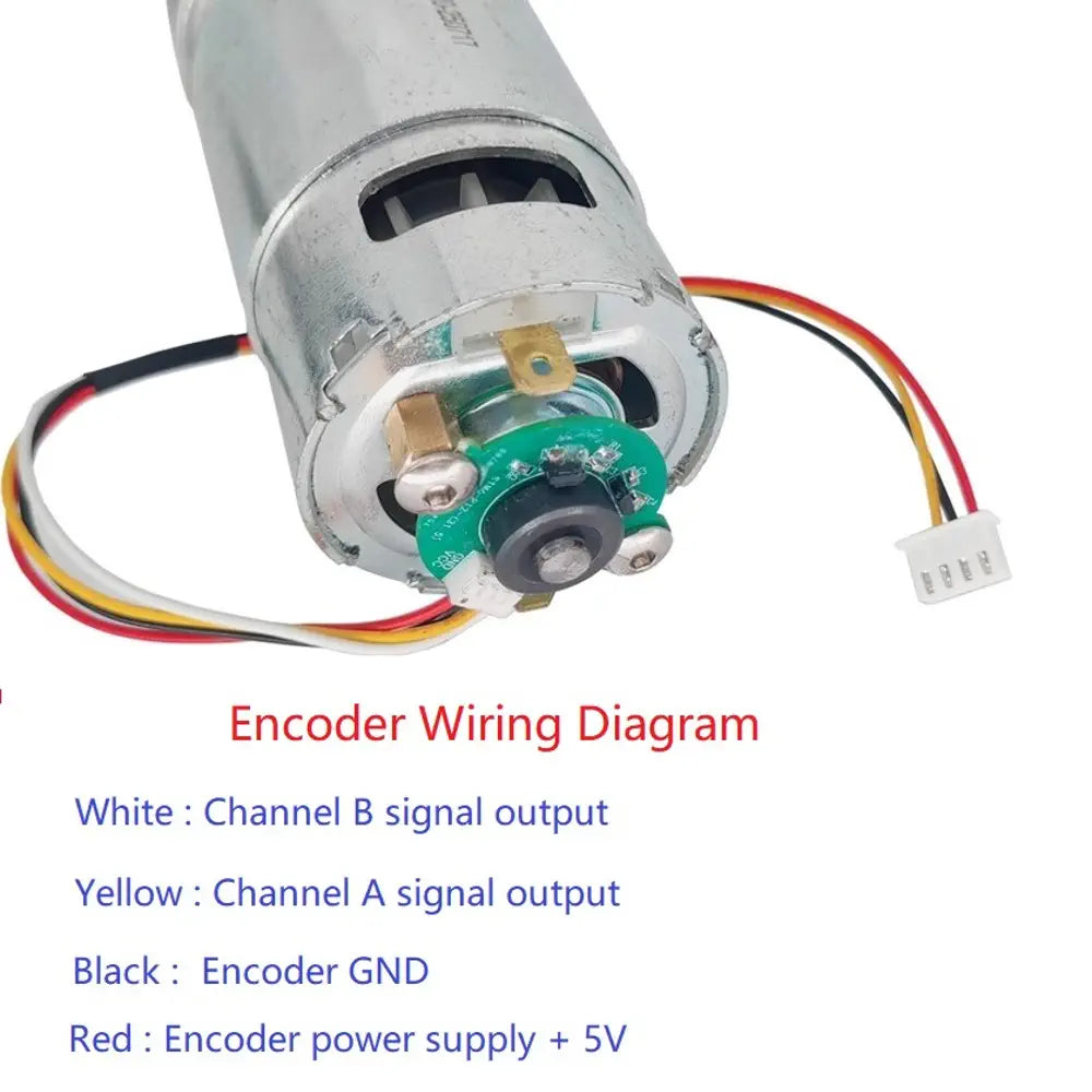 60D Brushed Planetary Gear Motor with encoder, 24V - 70RPM