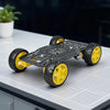 4WD Robot Car Chassis Kit for Arduino Raspberry Pi with Aluminum Alloy Chassis, TT Motor, 4 Wheels, Robot Car Platform for obotics Projects, DIY Robot Chassis