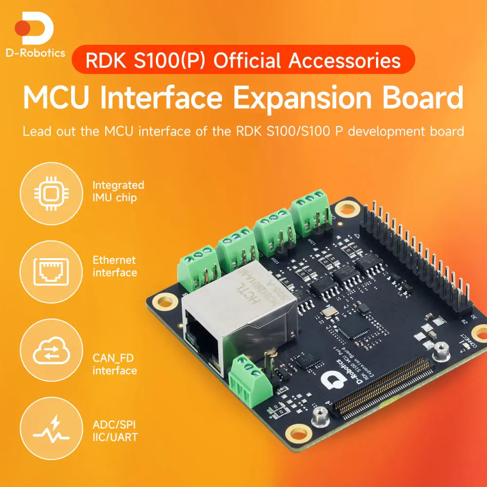 D-Robotics RDK S100 MCU Port Expansion Board Designed For RDK S100 Development Kit Easy Access To Various Peripherals