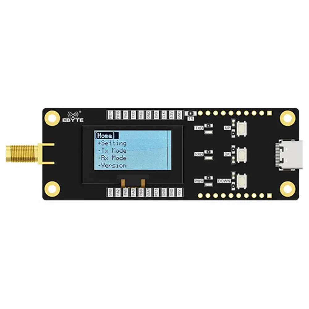 E220-400MBH-SC LoRa module test evaluation kit OLED screen RF transceiver long distance