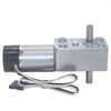 Compact size DC worm gear motor with dual shaft and encoder 12V - 18RPM