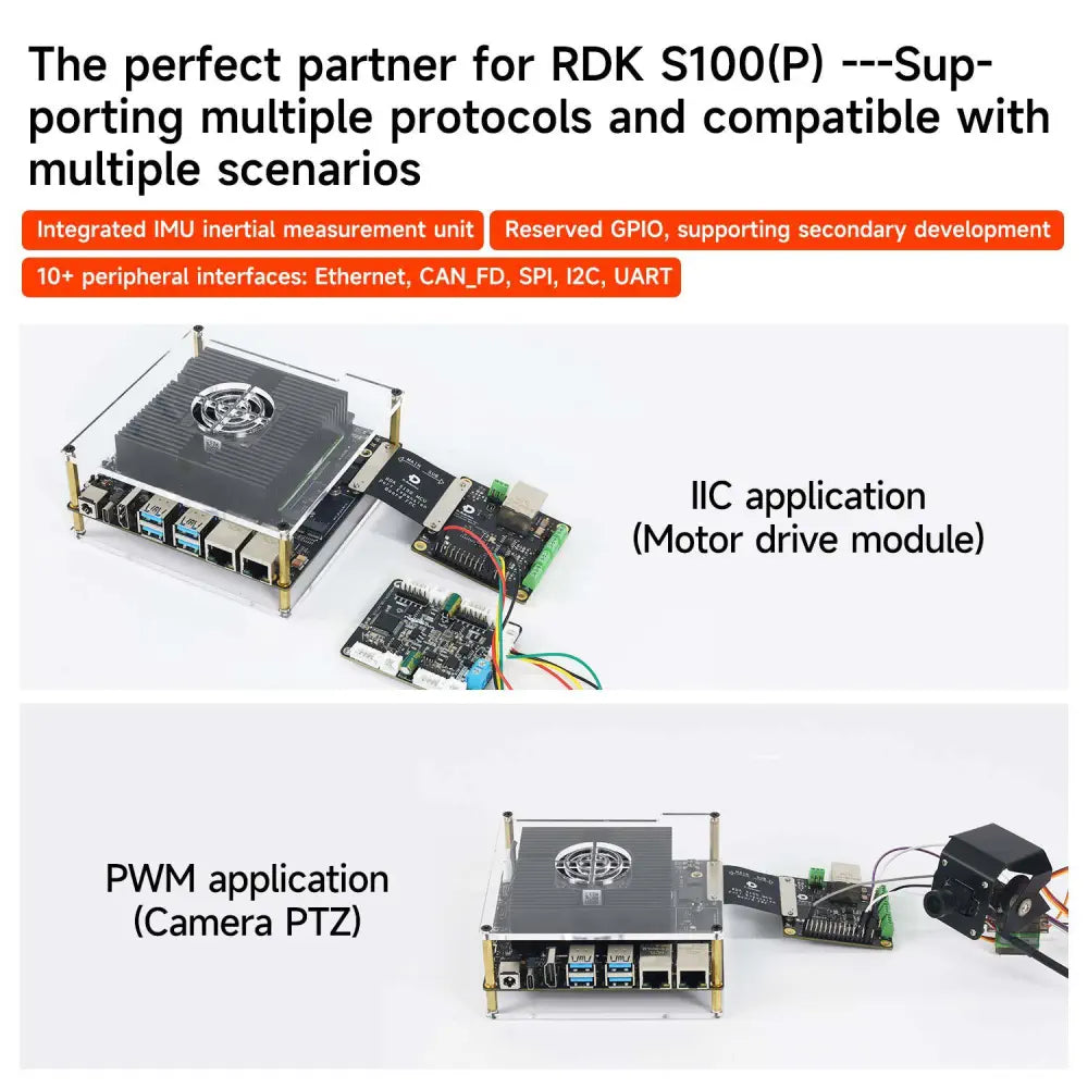 D-Robotics RDK S100 MCU Port Expansion Board Designed For RDK S100 Development Kit Easy Access To Various Peripherals