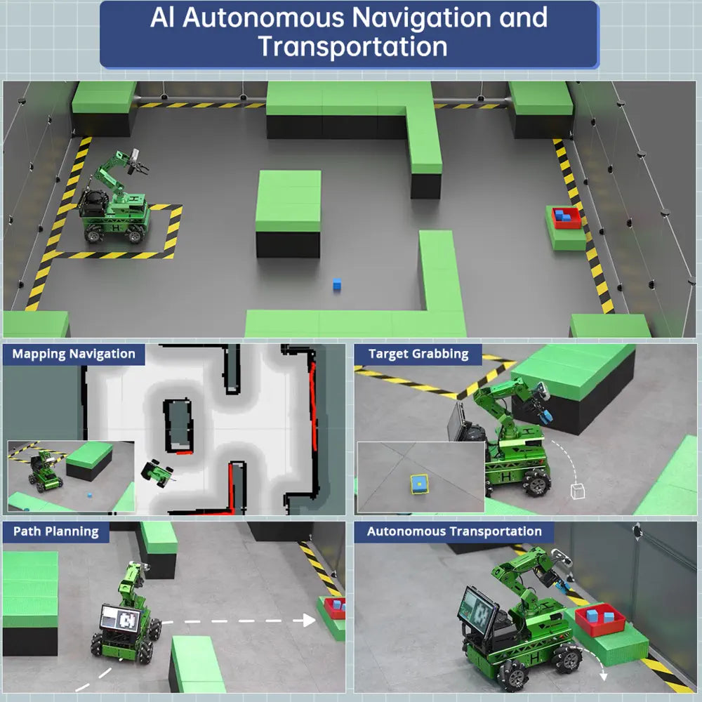 JetRover ROS Robot Car with Vision Robotic Arm Support SLAM Mapping ...