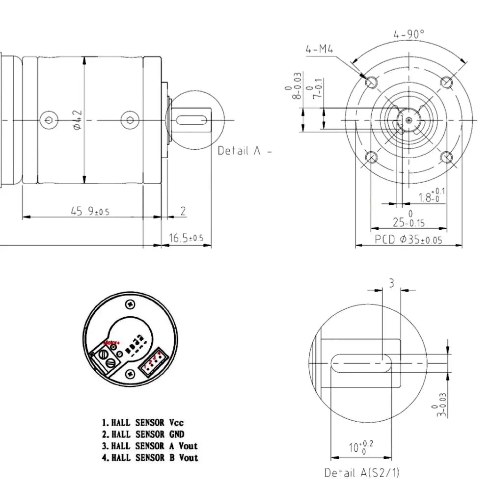 Hall Sensor 13PPR 103RPM 12V Gear Motor