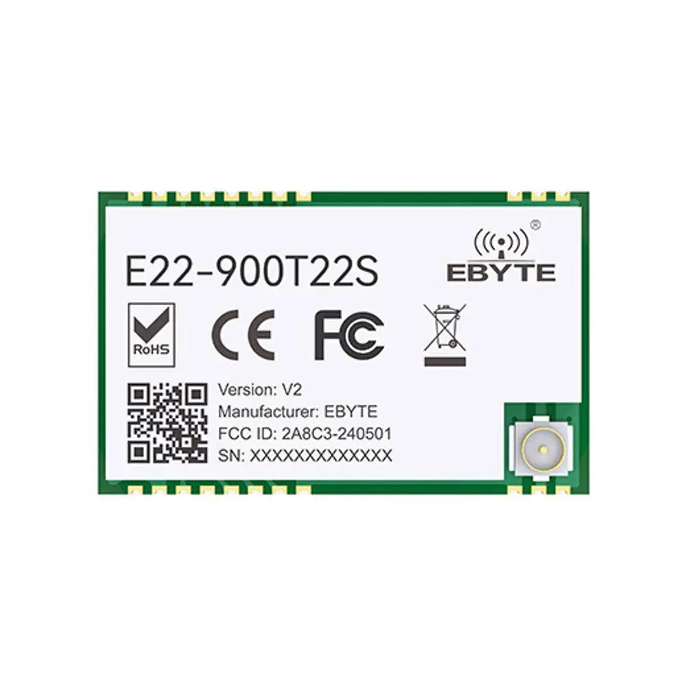 E22-900T22S Ebyte UART 5Km Range 868Mhz 915Mhz 22dBm SMD CE FCC LoRa Wireless Transmitter RF Module Semtech LoRa solution