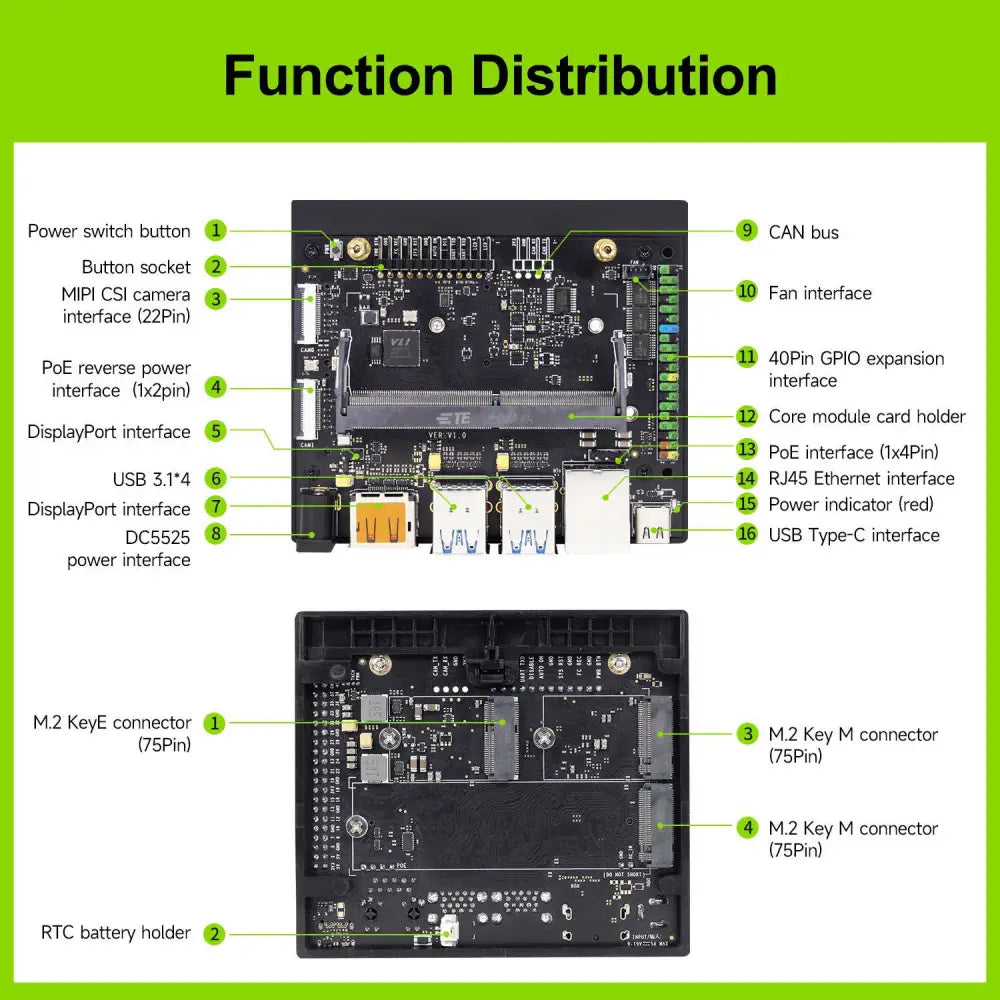 Jetson Orin NX Developer Kit 8GB RAM Super Version with NVIDIA Core Module for ROS AI Deep Learning-- Superior Kit