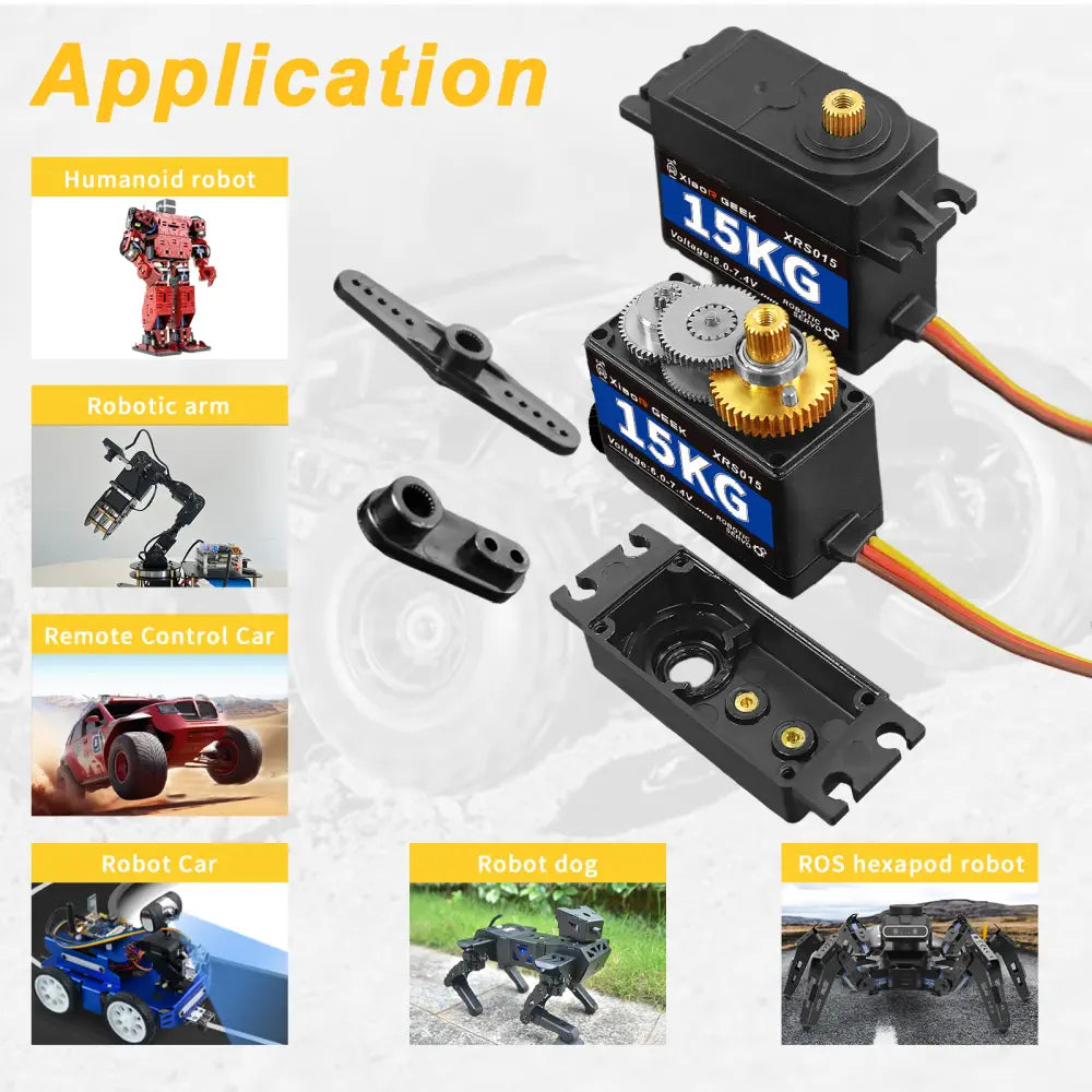 Digital Servo Motor 15kg High Torque Precision Control for RC Cars, Robots,  and DIY Projects Metal Gear, High-Speed, and Durable Design Micro Servo  Motor
