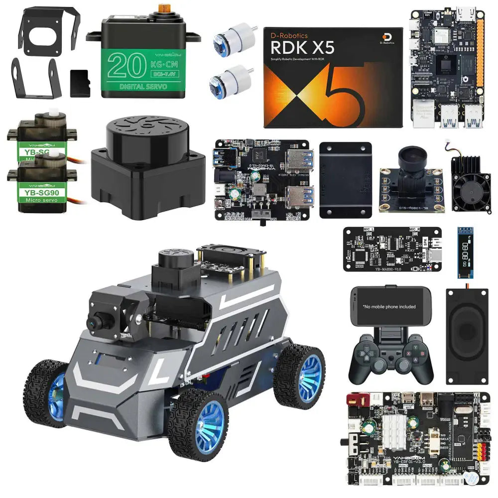 ROSMASTER A1 AI Large Model ROS2 Robot with Ackerman steering chassis-Standard with RDK 8GB