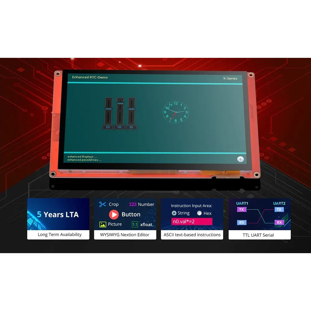 Nextion NX8048P070 7-Inch Intelligent Series Resistive HMI Touch
