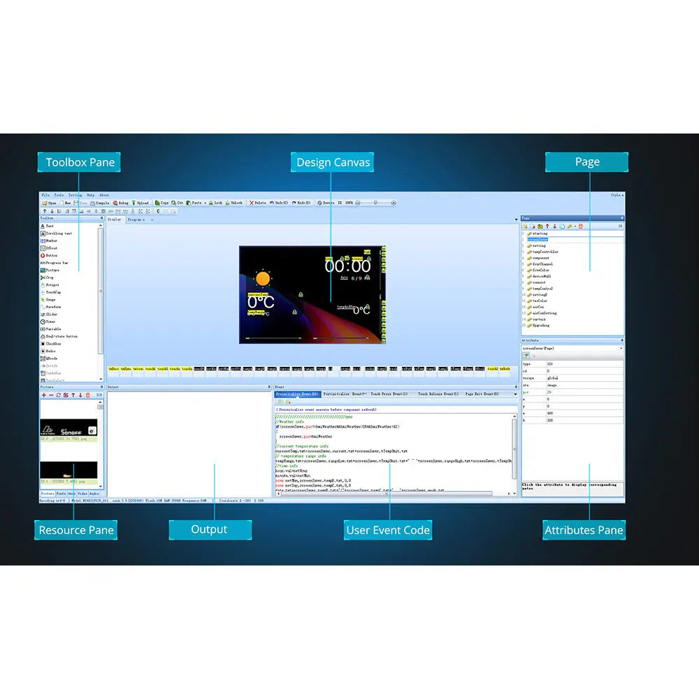 イレブン！オーダーページ Nextion NX8048P070 7-Inch Intelligent Series Resistive HMI Touch