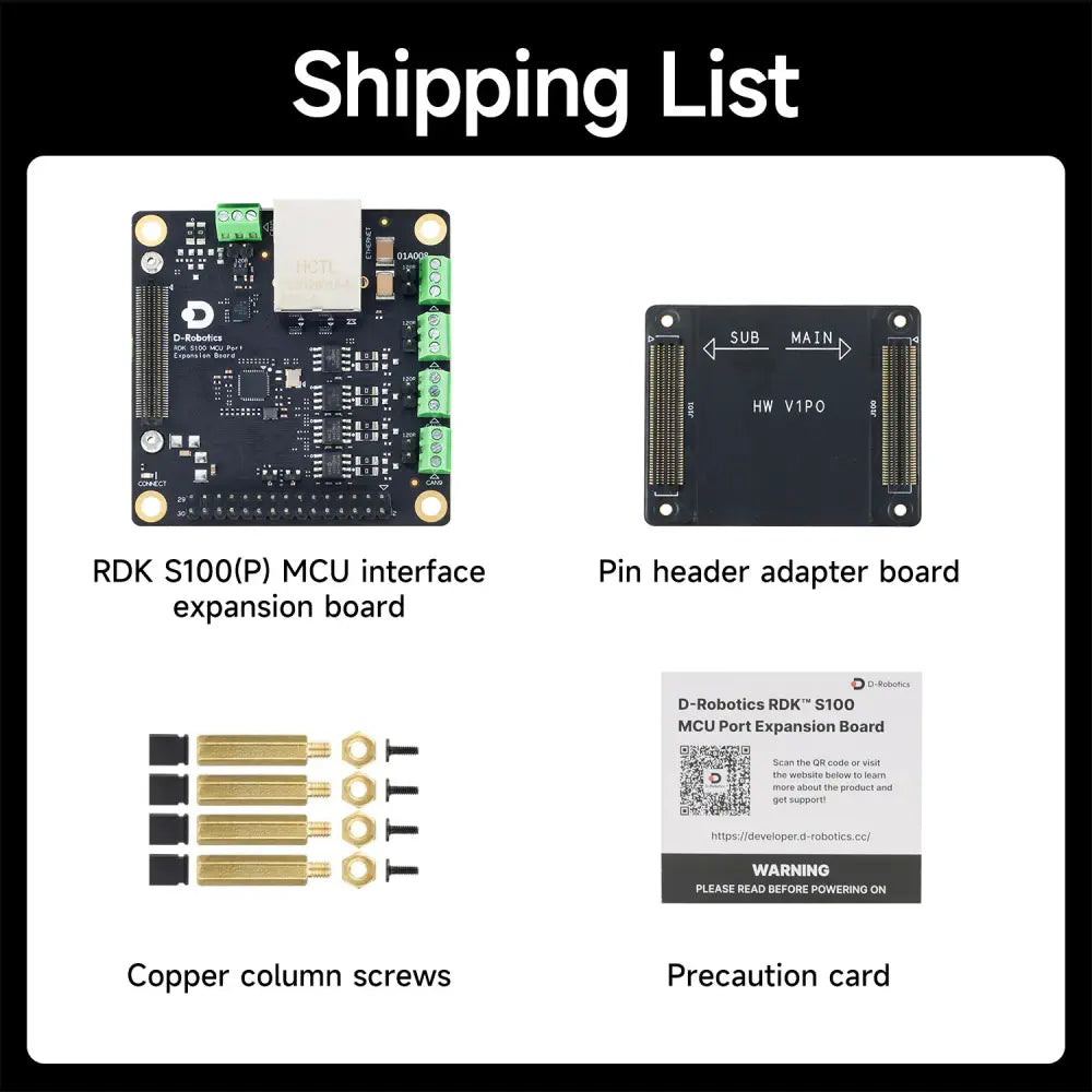 D-Robotics RDK S100 MCU Port Expansion Board Designed For RDK S100 Development Kit Easy Access To Various Peripherals