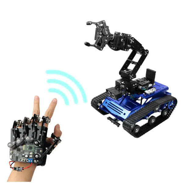 Hiwonder Tankbot Track Robot Car Loaded with Robotic Arm for STM32