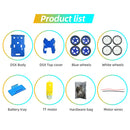 Smart Robot Car Chassis, DIY Car Chassis Kit with 4WD and 4 TT Motor, DIY Toy for STEM Education (Blue), Gifts for Boys, Education Project