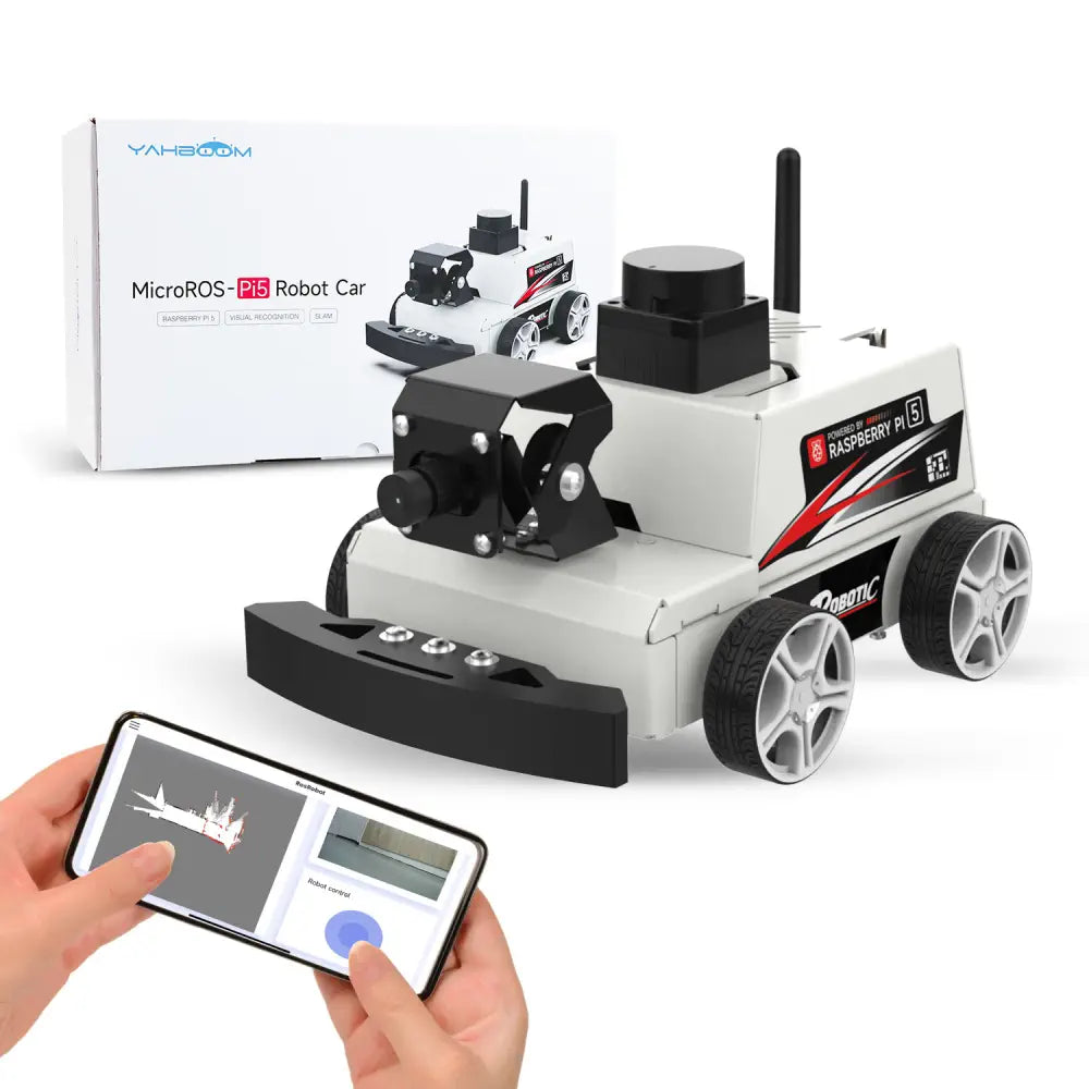 Yahboom Raspberry Pi 5 AI Visual ROS2 Robot Car Kit 2DOF Lidar