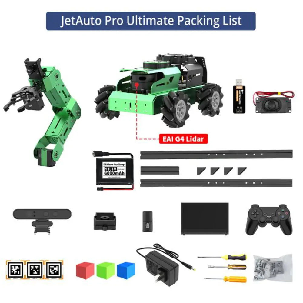 JetAuto Pro ROS1 ROS2 Robot Car with Vision Robotic Arm Powered by ...