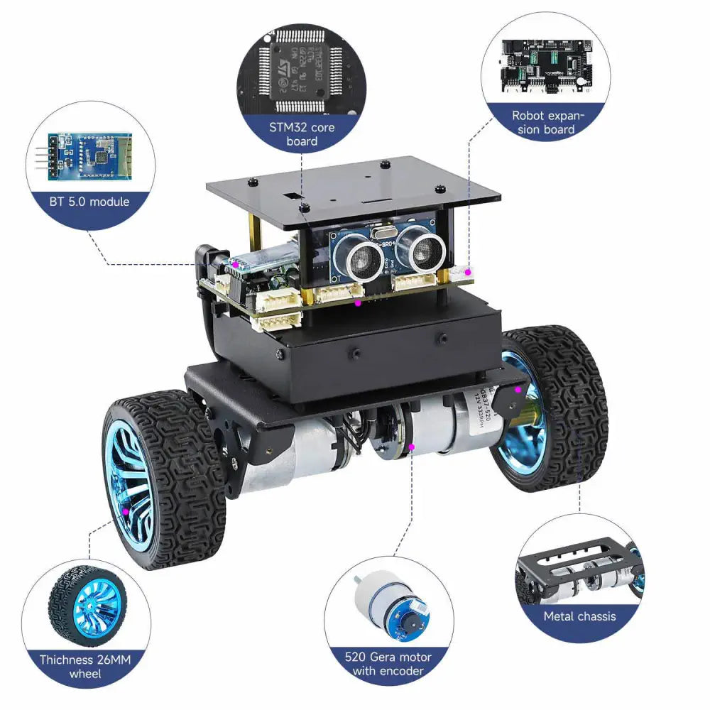 Yahboom STM32 Self-balancing Robot Car--Line tracking kit - RobotShop