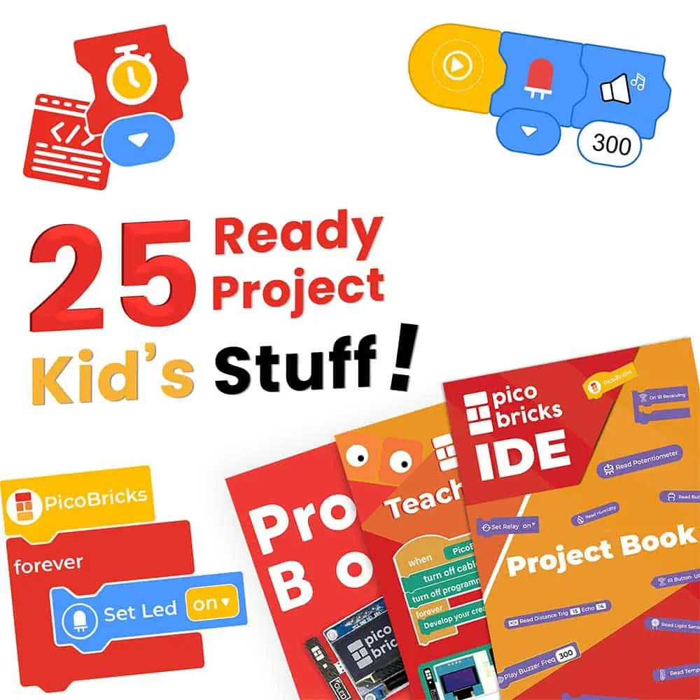 PicoBricks - Raspberry Pi Pico Starter Kit with 12 Sensors and