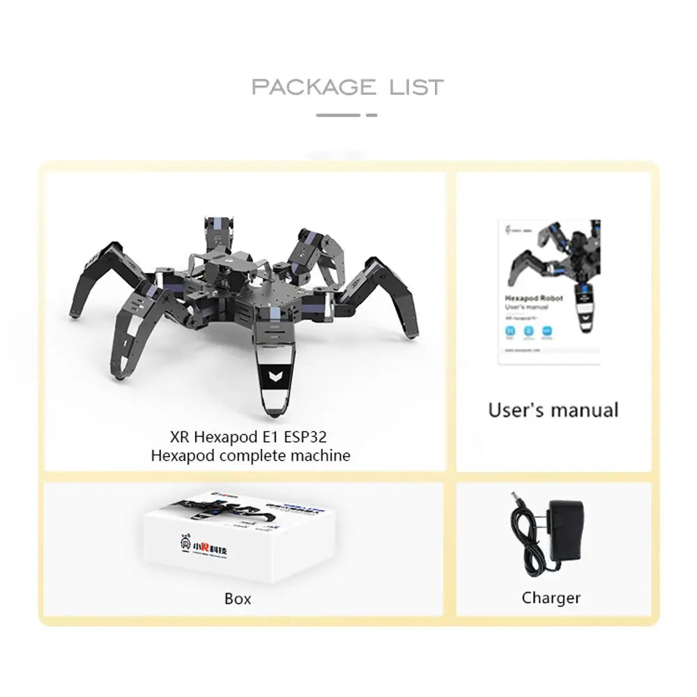 XiaoR GEEK ESP32 Bionic Hexapod Robot STEM educational science programmable AI smart robot development kits