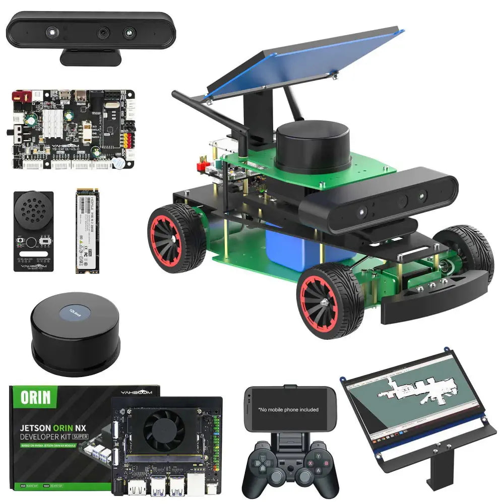 Yahboom Rosmaster R2 ROS2 Robot Ackermann Structure-Ultimate-with Orin NX SUPER-8GB board
