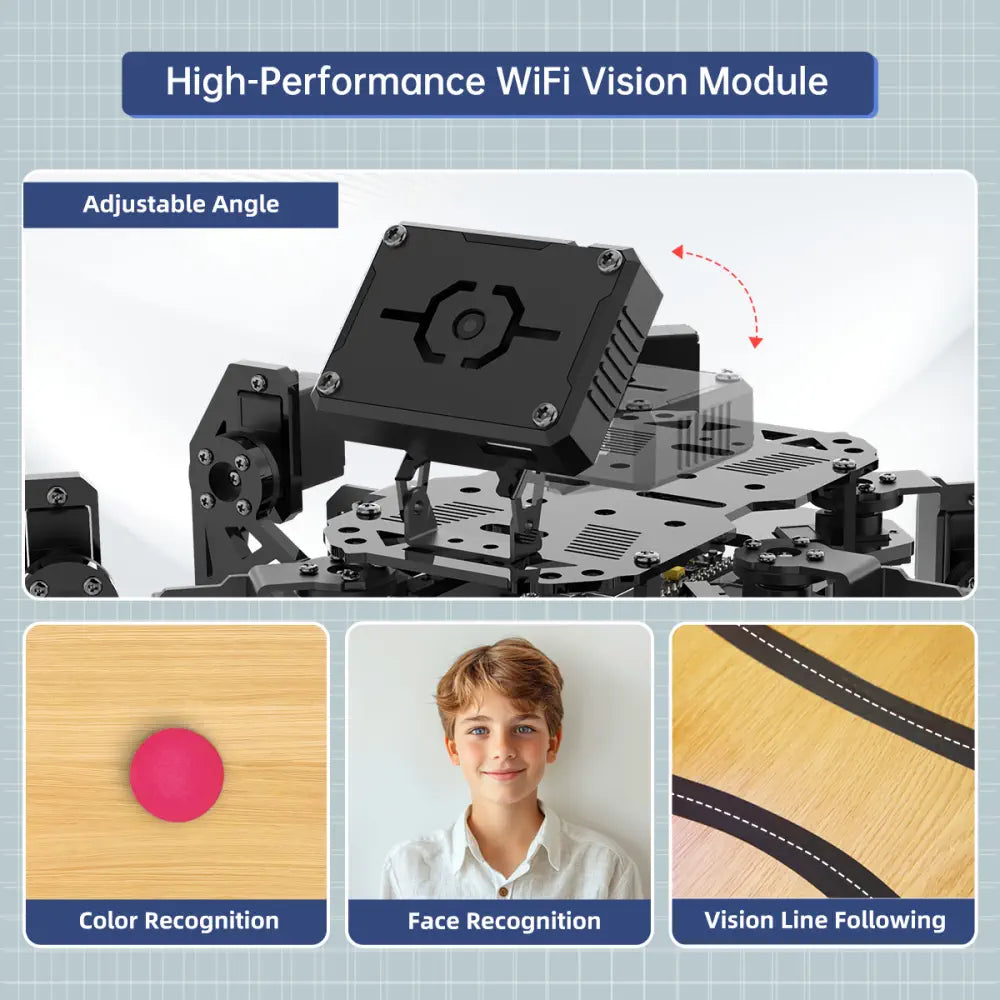 Hiwonder miniHexa AI Hexapod Robot with AI Vision &amp; Voice Interaction, Support Arduino Programming &amp; Sensor Expansion - Standard Kit