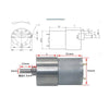 37Dx52L mm  12V 531RPM Metal Brushed Geared Motor