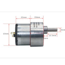 6V 800RPM Brushed DC Gear Motor W/37mm Diameter gearbox