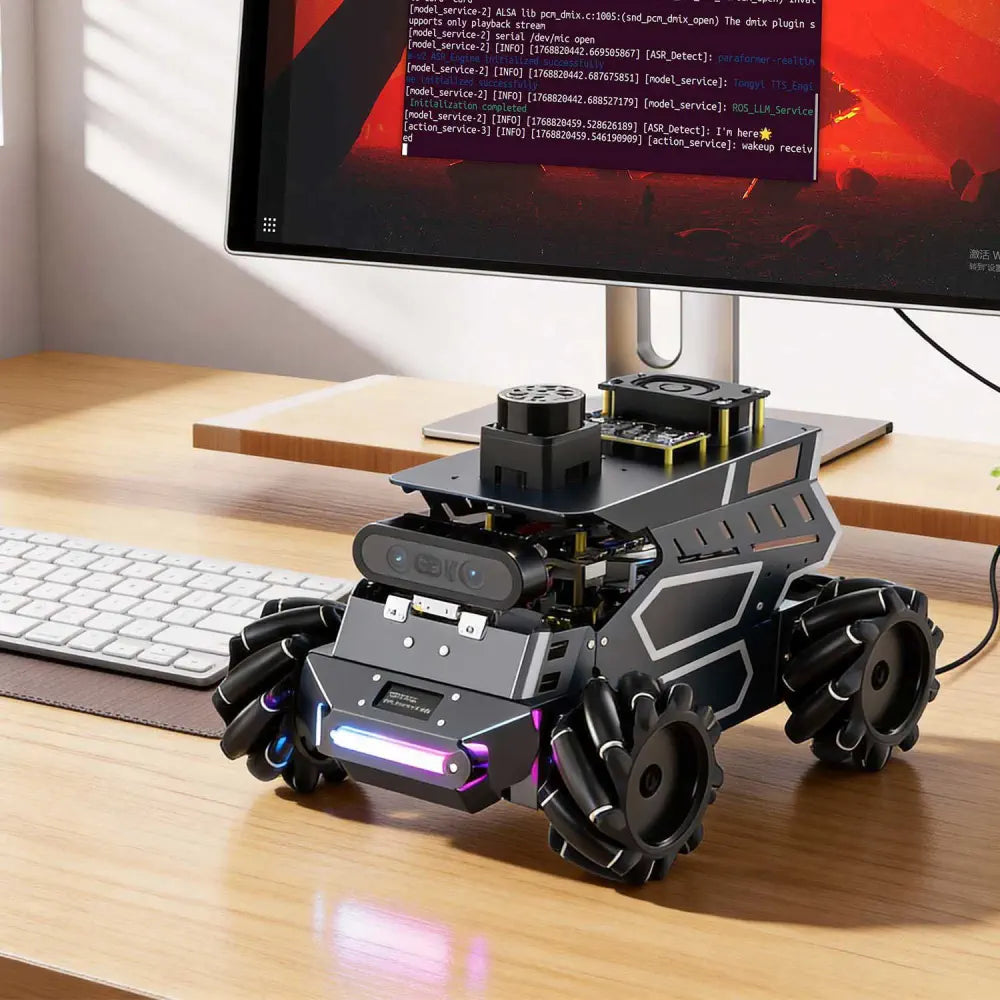 ROSMASTER M3 AI Large Model ROS2 Robot Kit-Standard Version With RPi 8GB Board